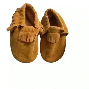 Sweet N Swag Baby Moccasins fringe Brown sz 2
